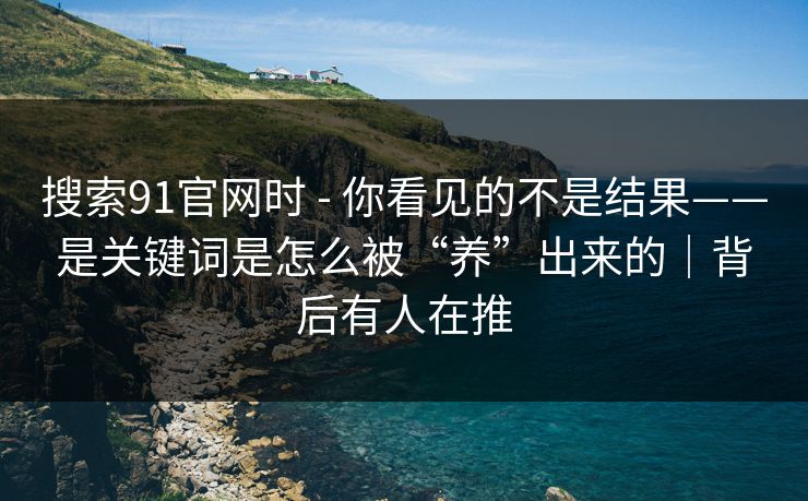搜索91官网时 - 你看见的不是结果——是关键词是怎么被“养”出来的｜背后有人在推